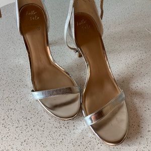 Silver Evening Sandals